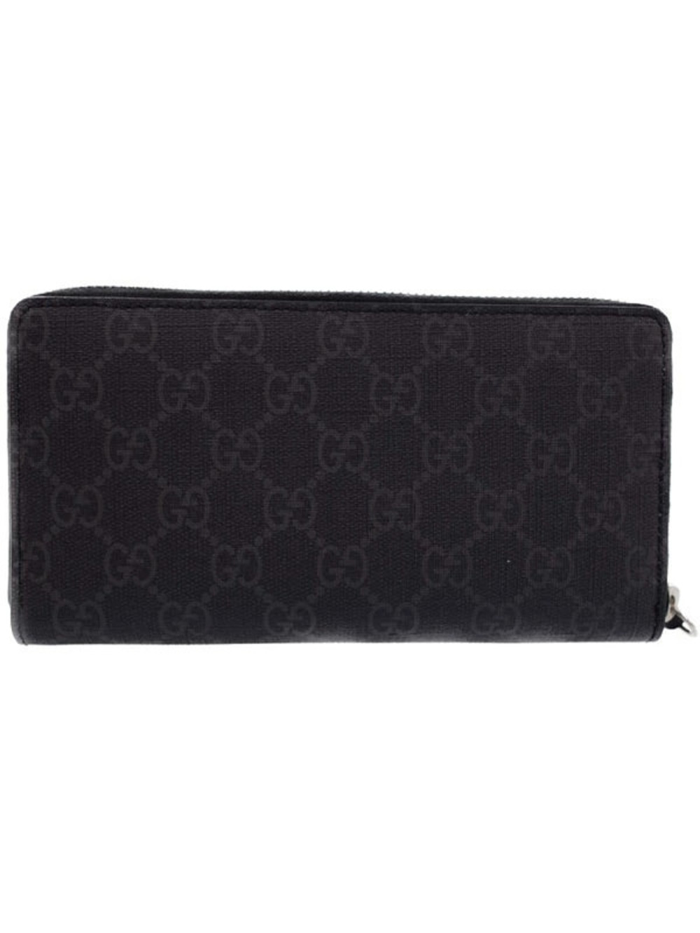 Gucci Supreme GG Long Around Zip Round Wallet Eagle Zipper Black